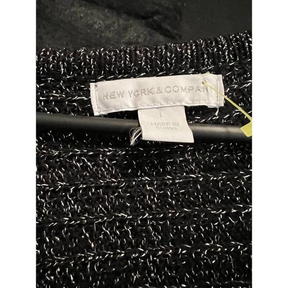 Oversized Metallic Black and Silver Sweater - Picture 3 of 3